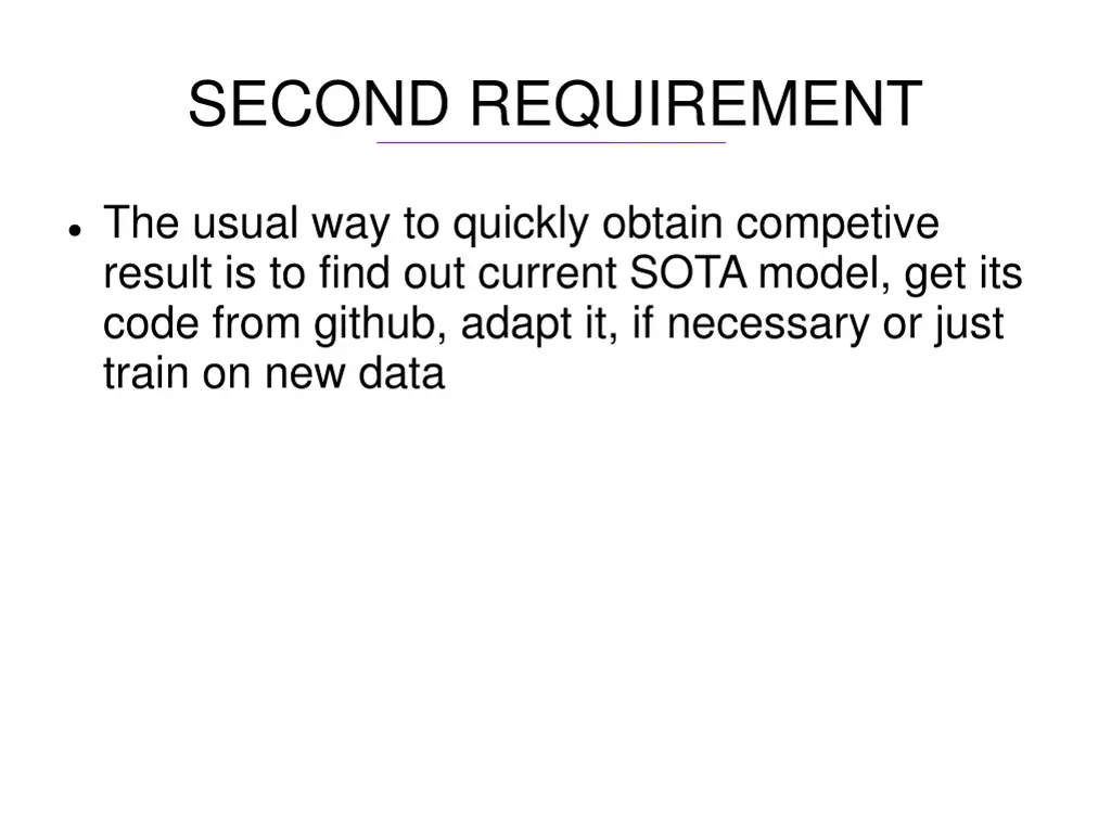 second requirement