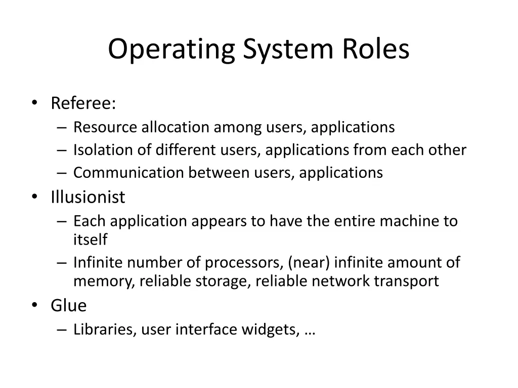 operating system roles