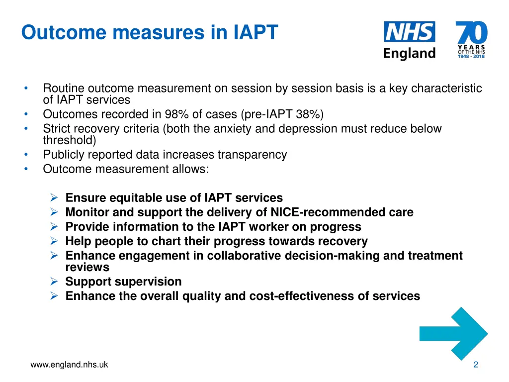 outcome measures in iapt