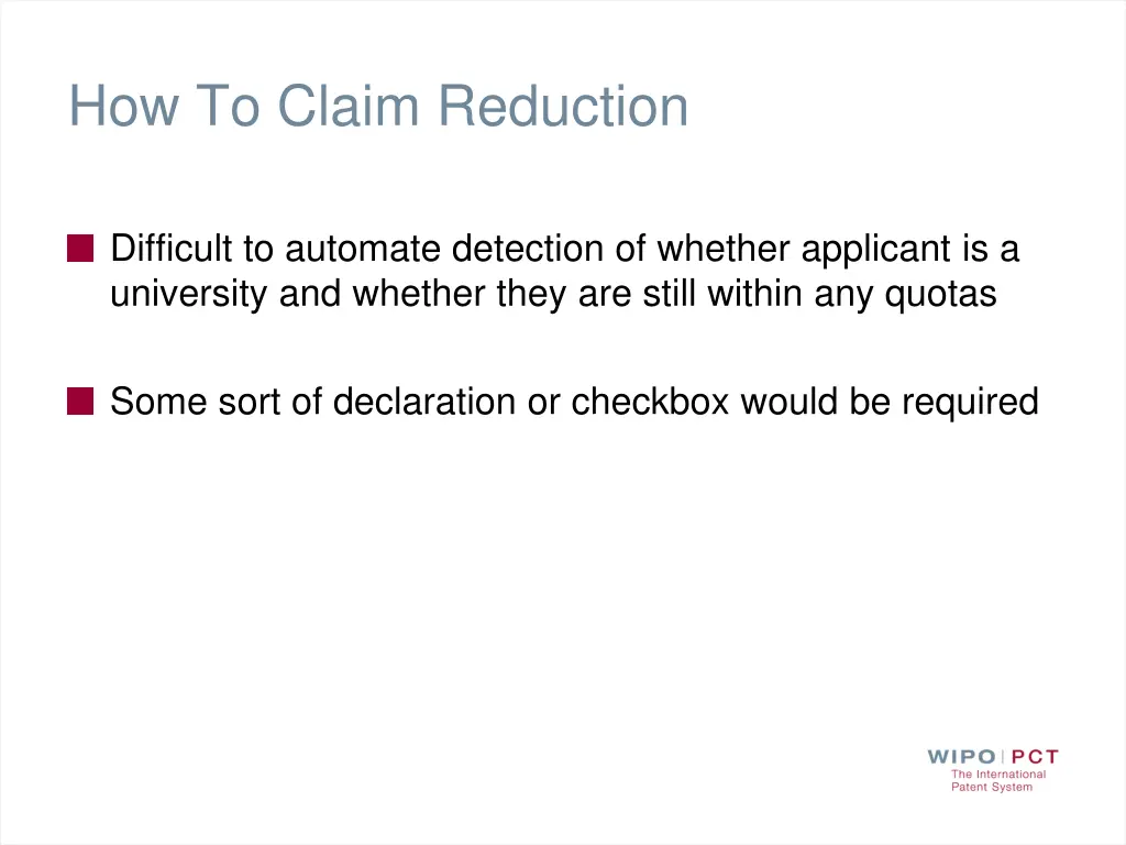 how to claim reduction