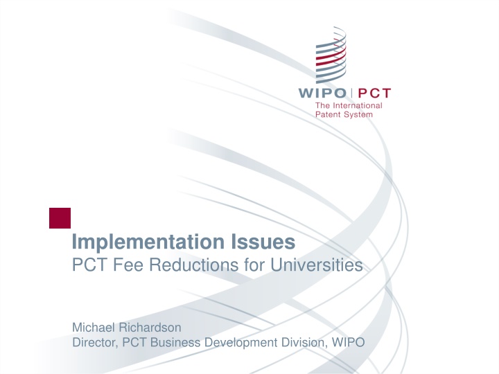 implementation issues pct fee reductions