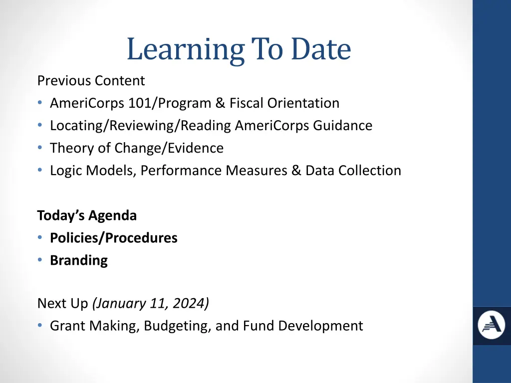 learning to date previous content americorps