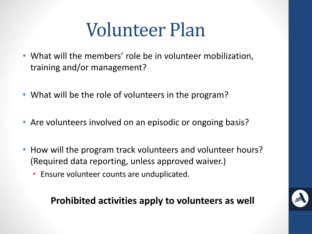 volunteer plan 1