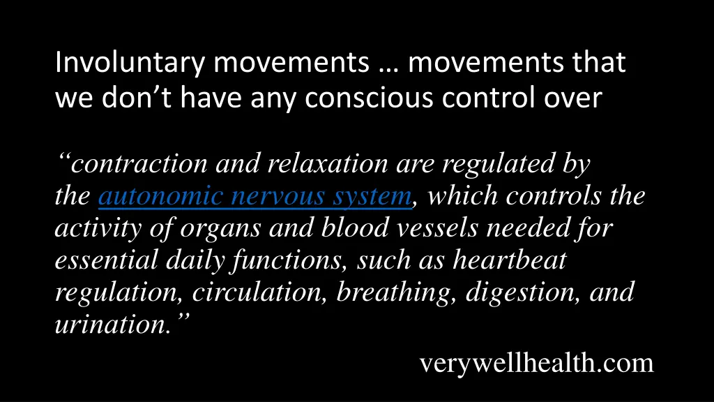 involuntary movements movements that 2