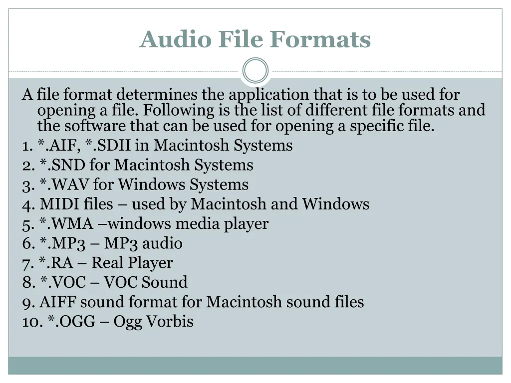 audio file formats