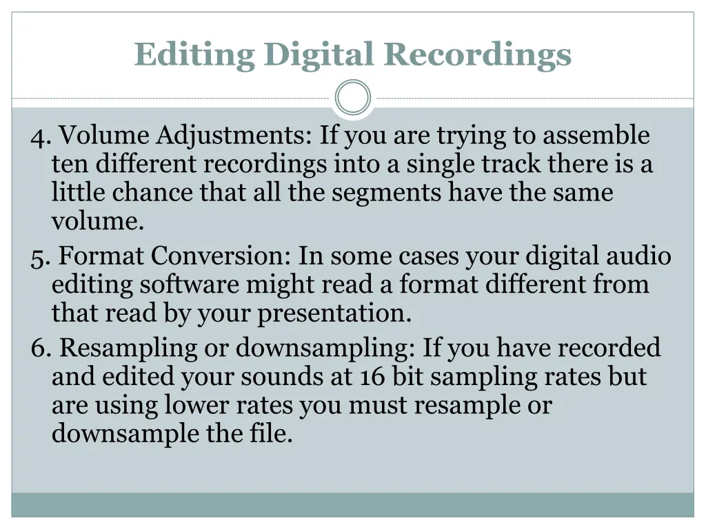 editing digital recordings 1