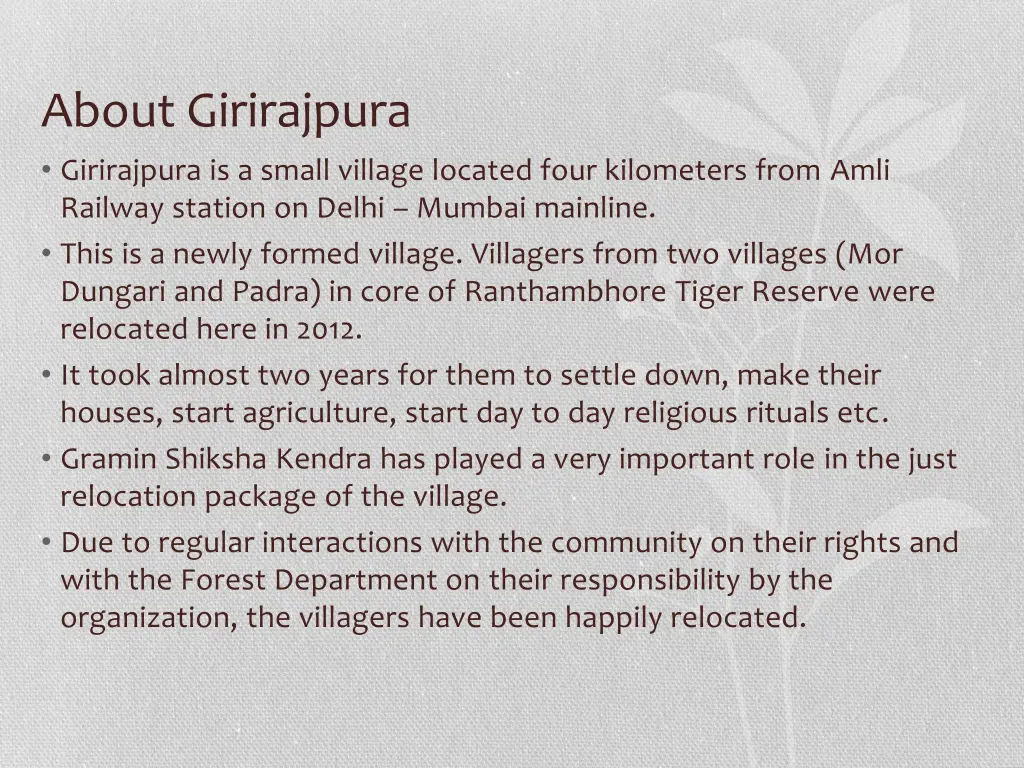 about girirajpura girirajpura is a small village