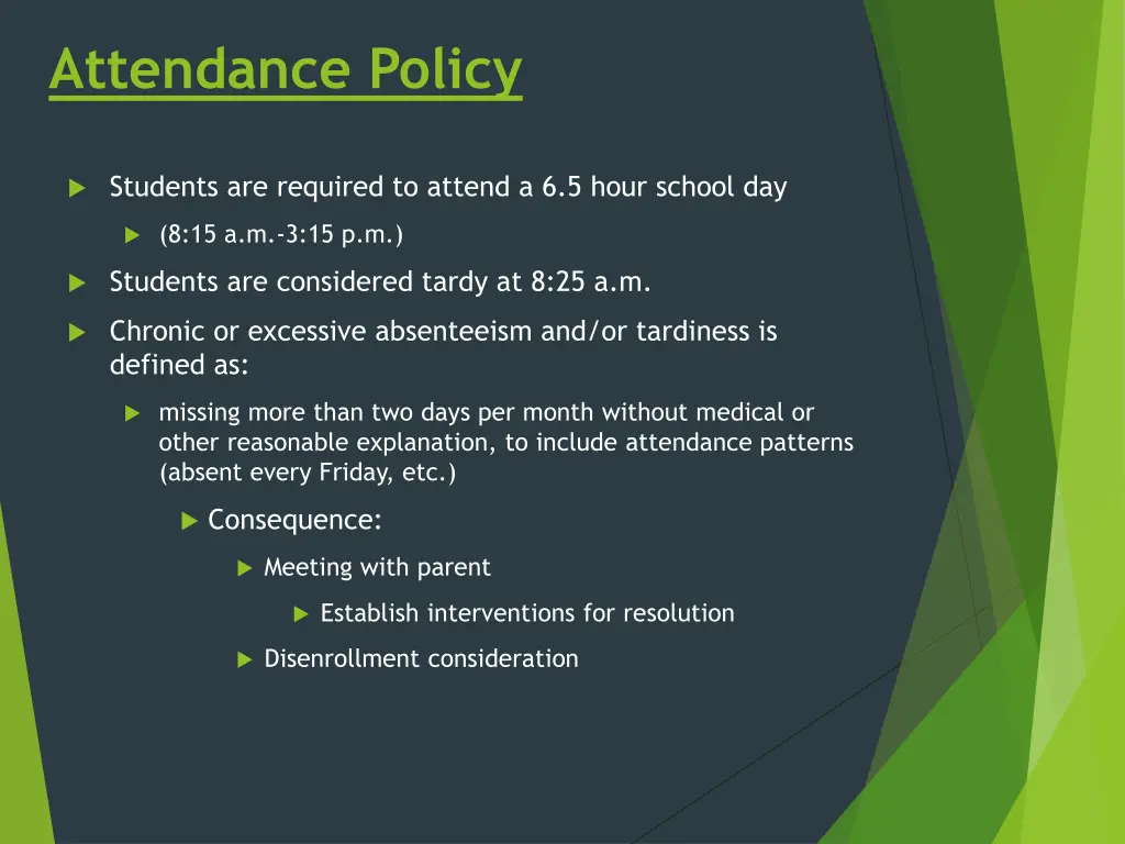 attendance policy