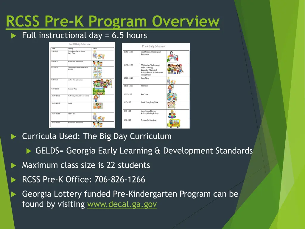 rcss pre k program overview full instructional