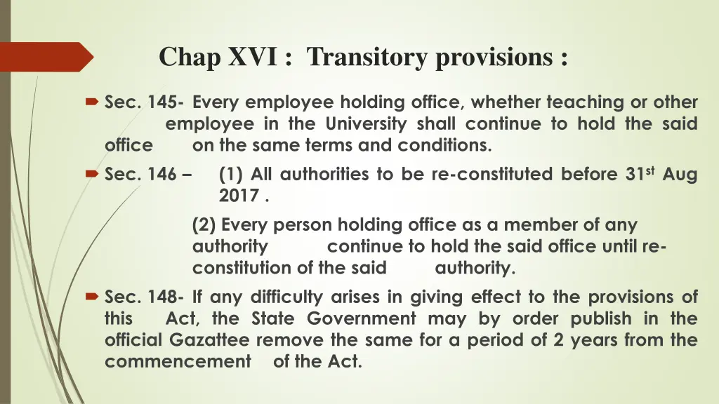 chap xvi transitory provisions