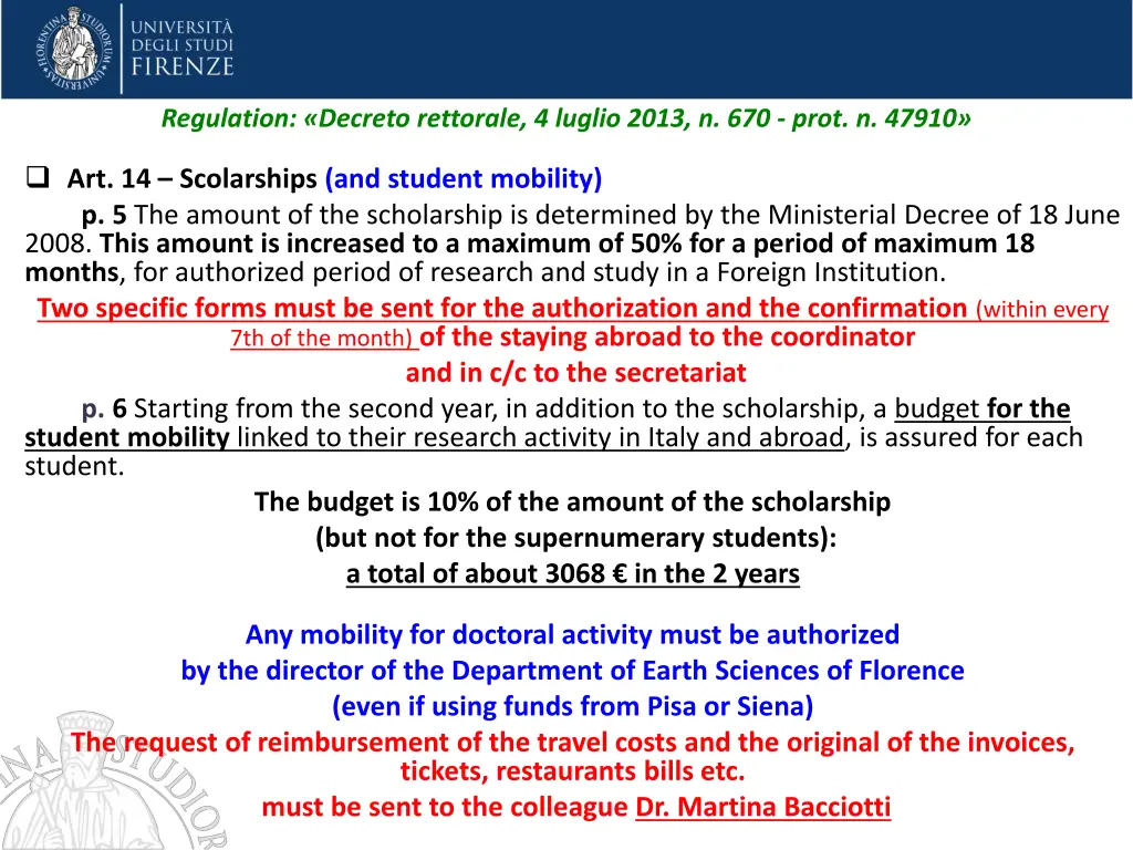 regulation decreto rettorale 4 luglio 2013 4