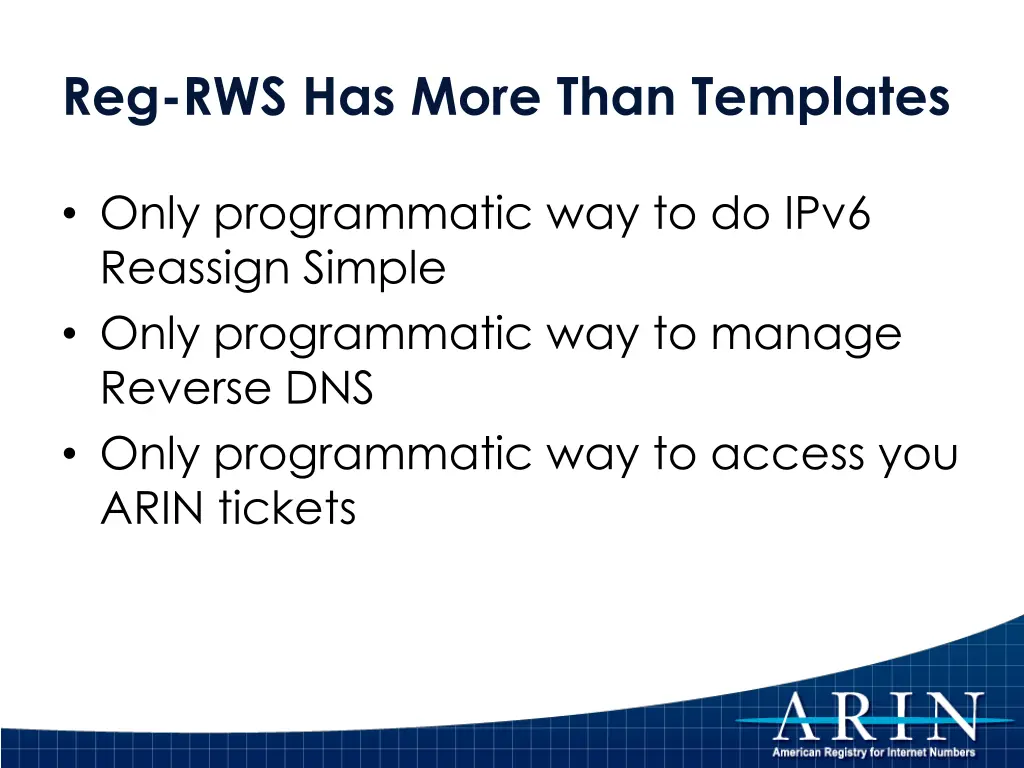 reg rws has more than templates