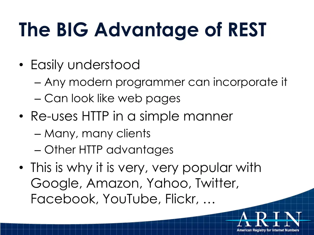 the big advantage of rest