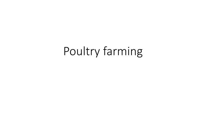 poultry farming