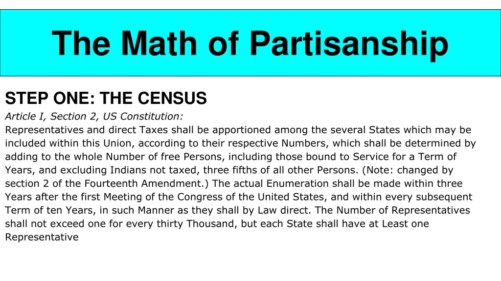 the math of partisanship