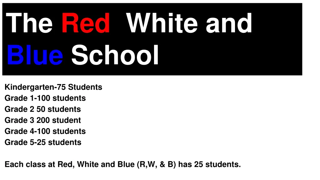 the red white and blue school