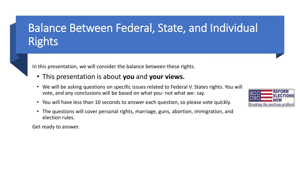 balance between federal state and individual