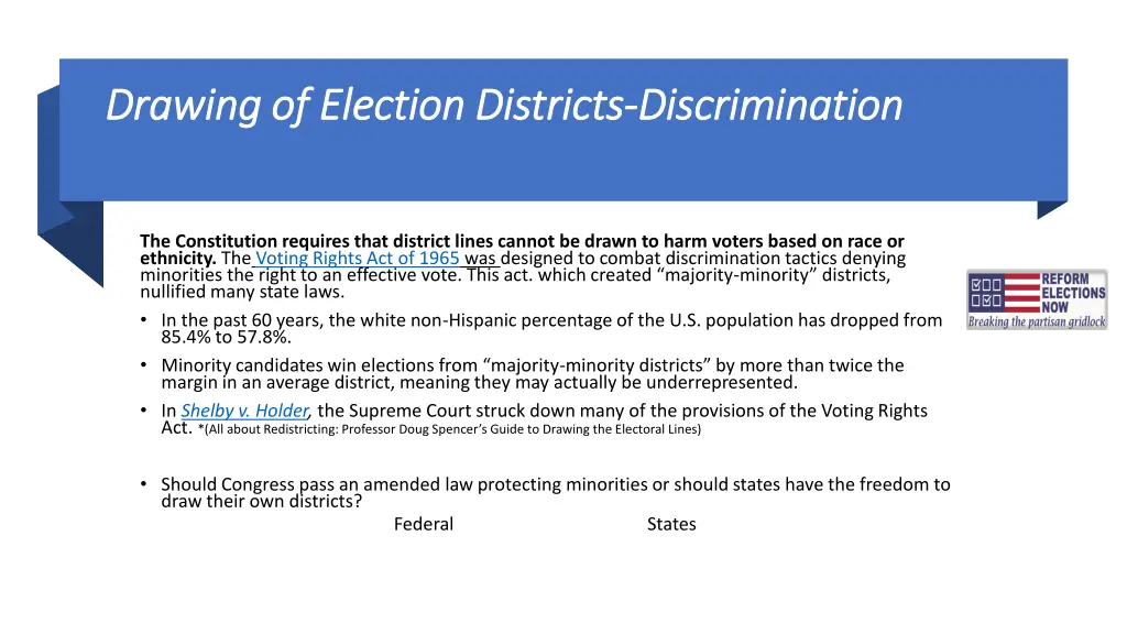 drawing of election districts drawing of election