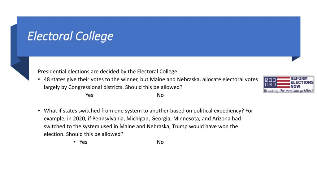 electoral college electoral college