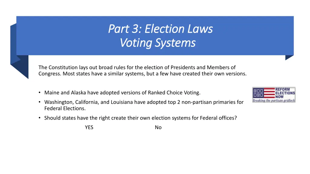 part 3 election laws part 3 election laws voting