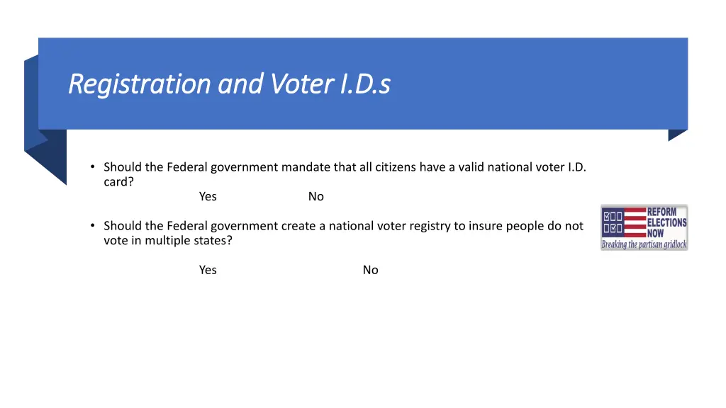 registration and voter i d s registration