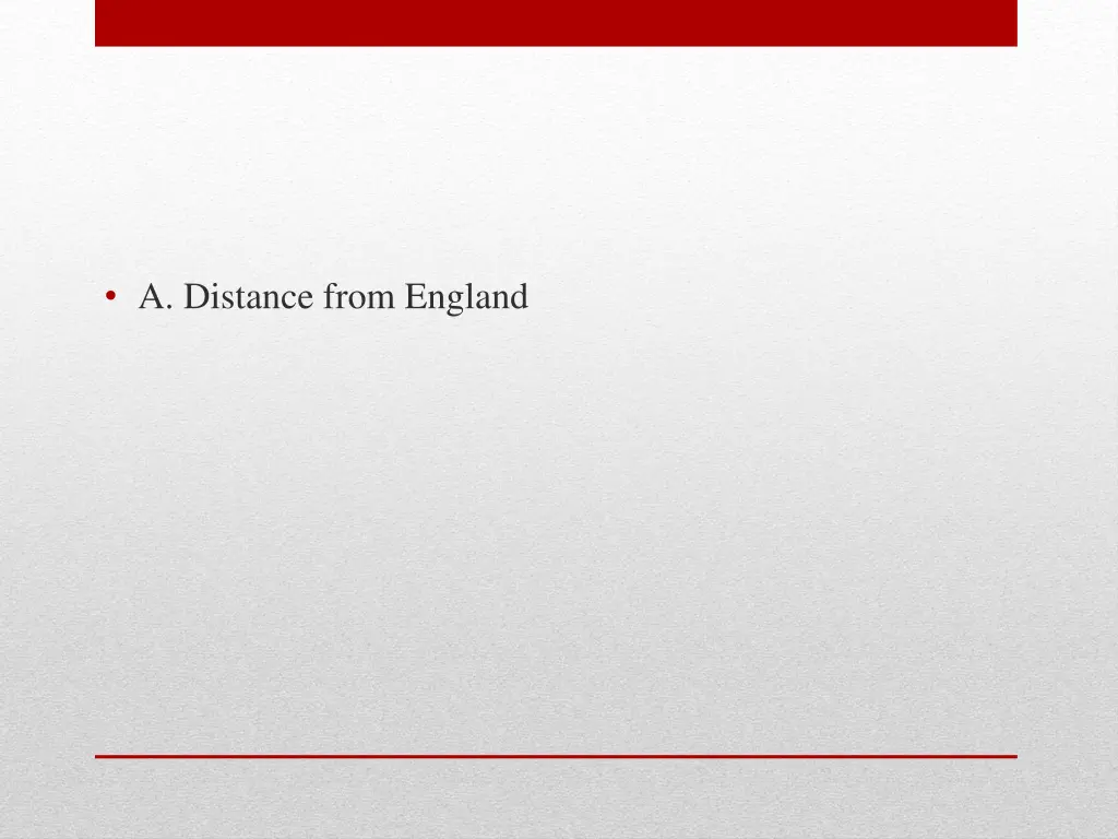 a distance from england