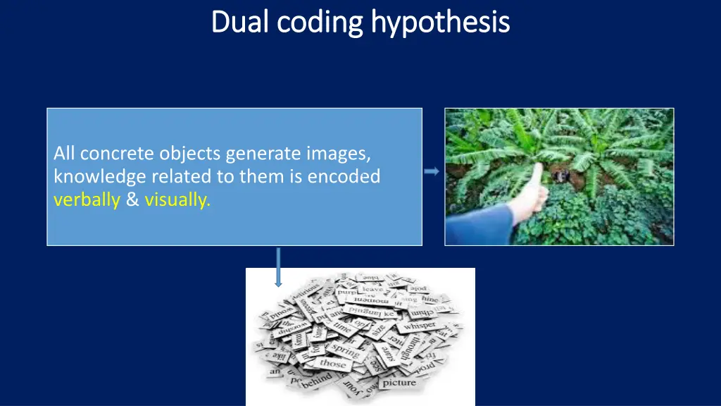 dual coding hypothesis dual coding hypothesis