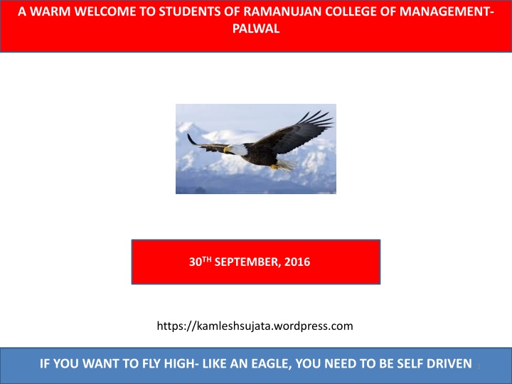 a warm welcome to students of ramanujan college