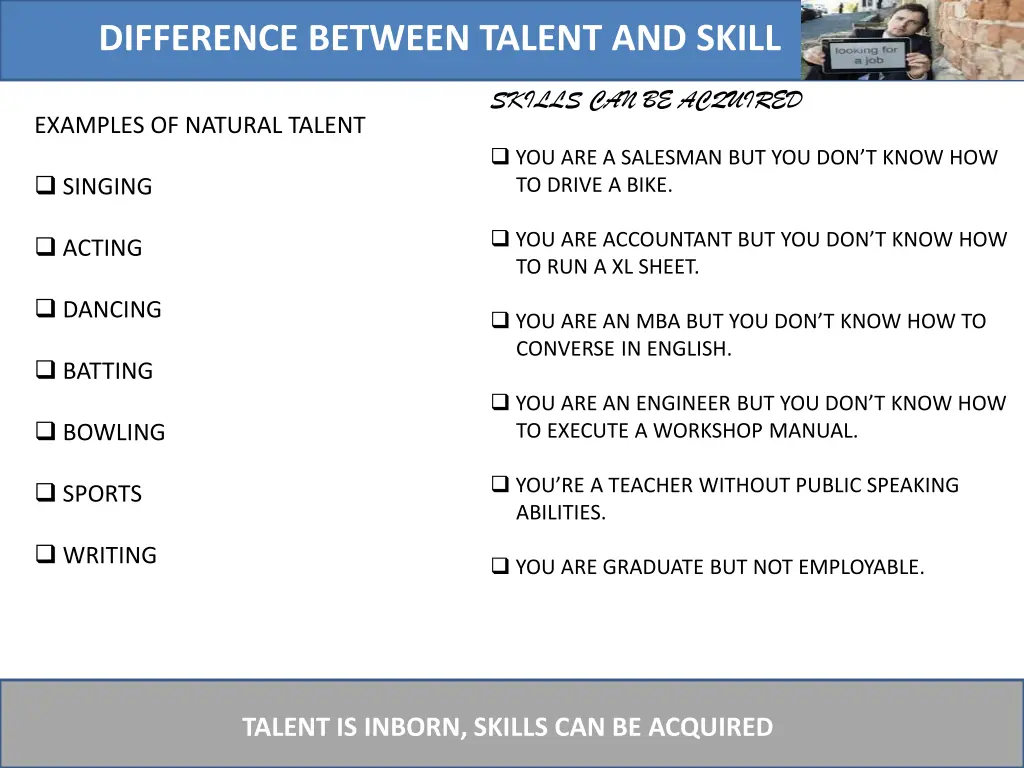 difference between talent and skill 1