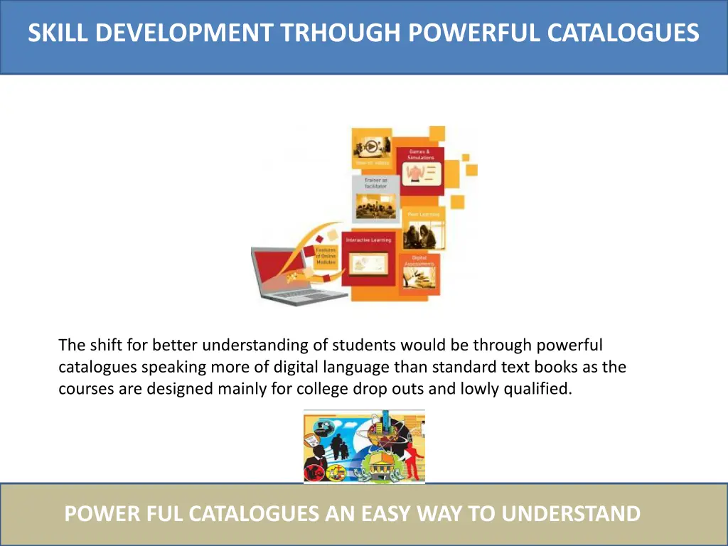 skill development trhough powerful catalogues