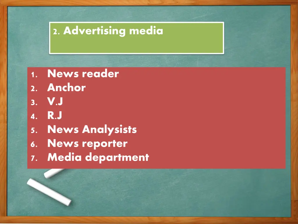 2 advertising media