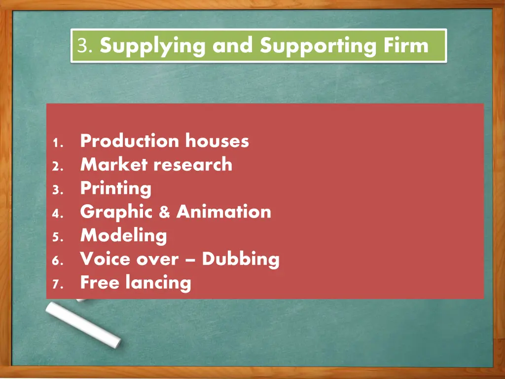 3 supplying and supporting firm