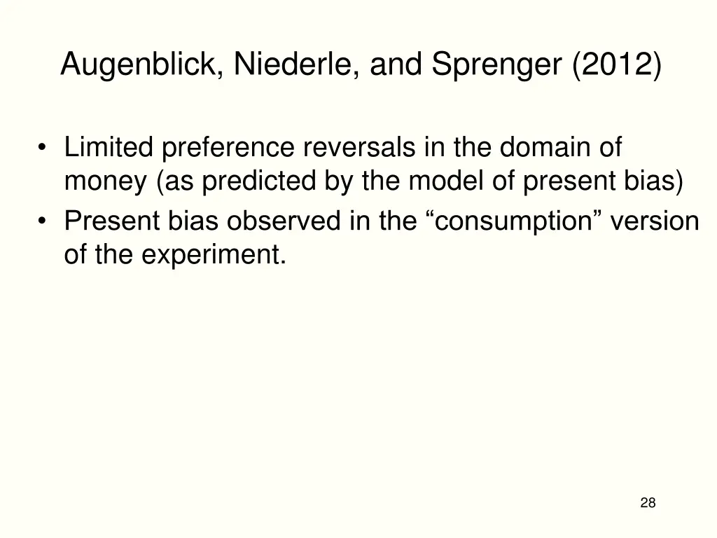 augenblick niederle and sprenger 2012