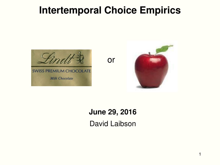 intertemporal choice empirics