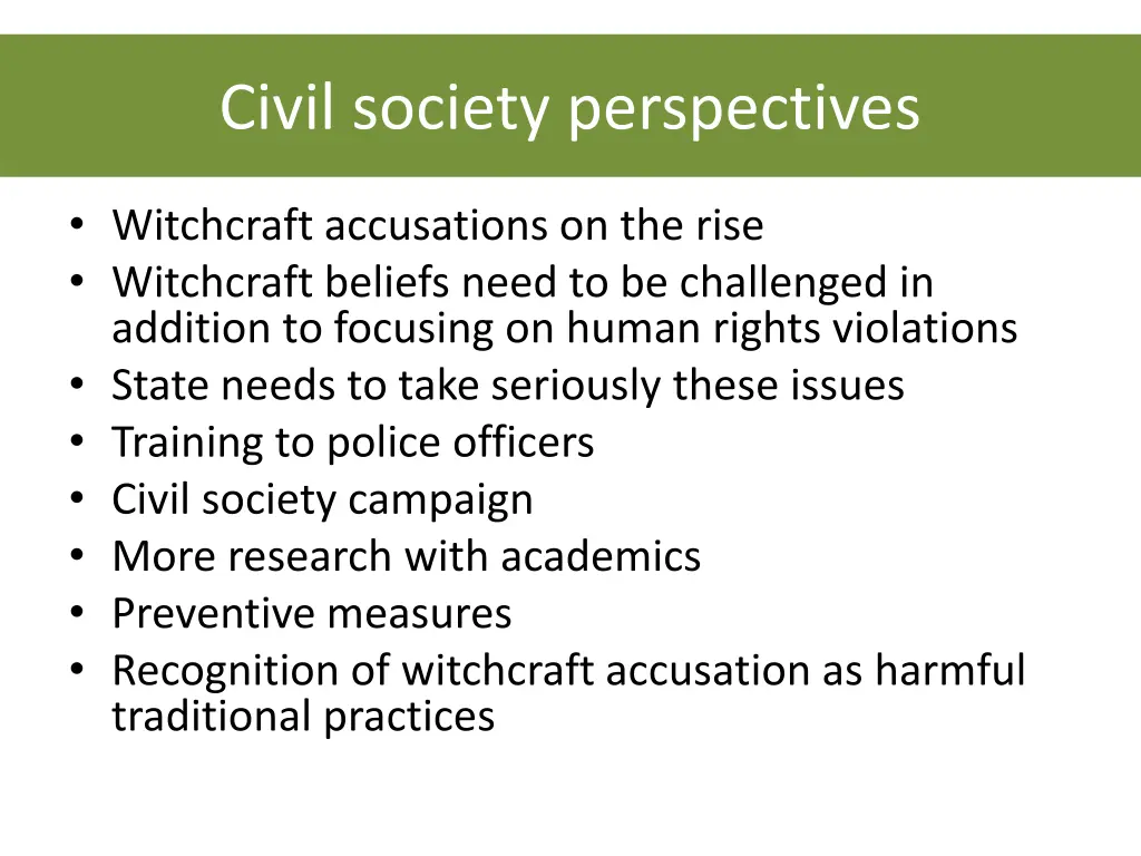 civil society perspectives