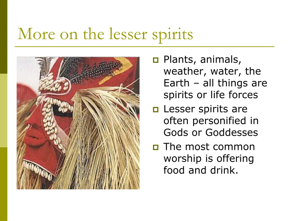 more on the lesser spirits