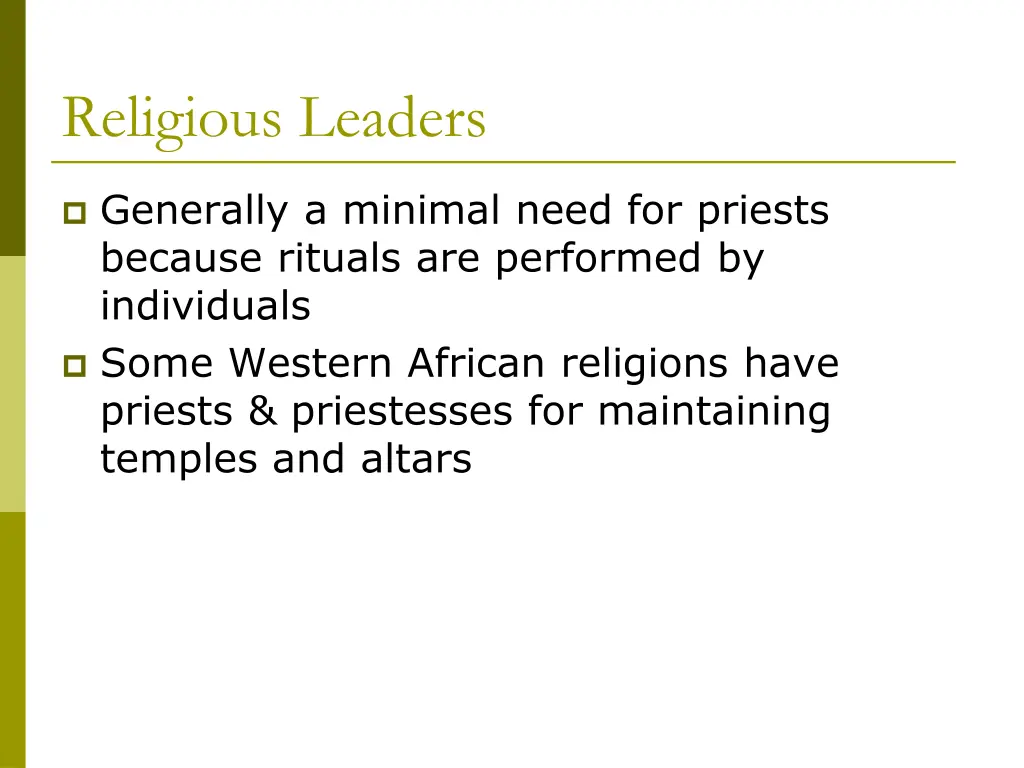 religious leaders