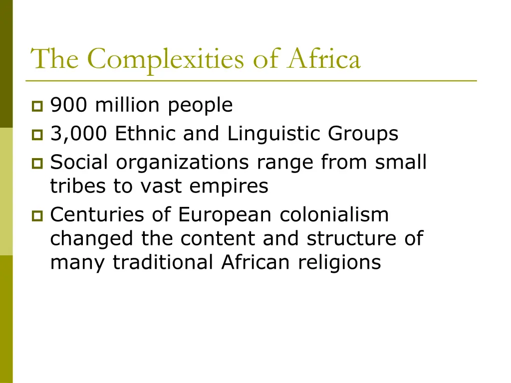 the complexities of africa