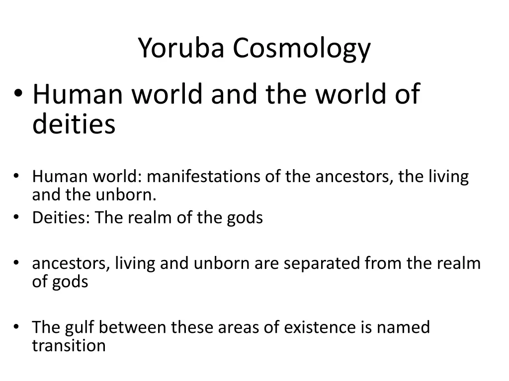 yoruba cosmology