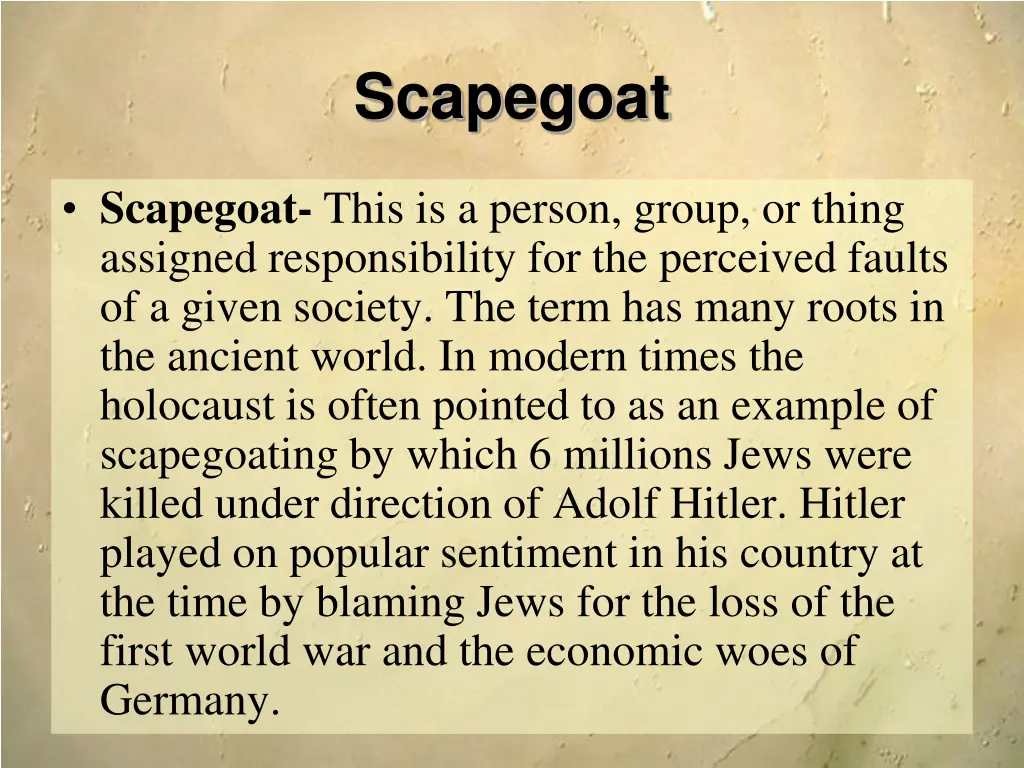 scapegoat