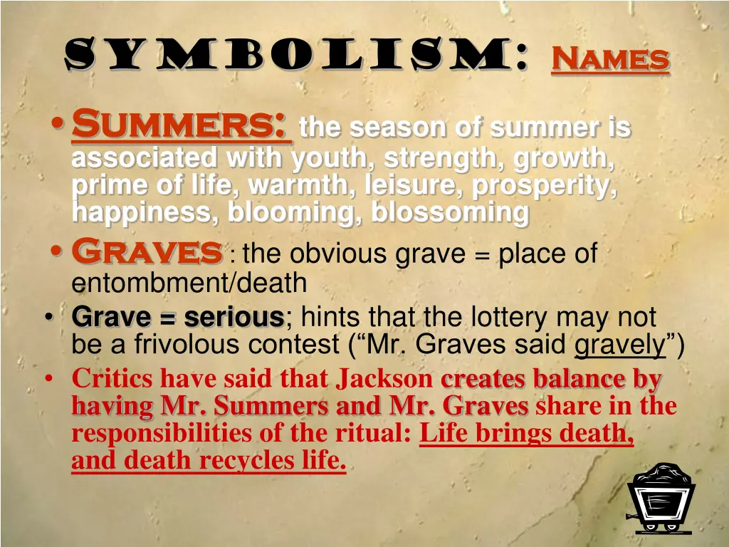 symbolism names summers summers the season