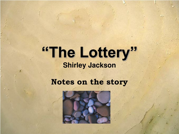 the lottery shirley jackson