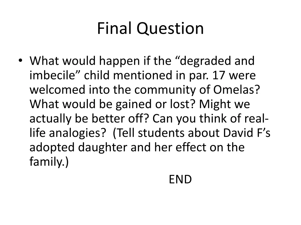 final question