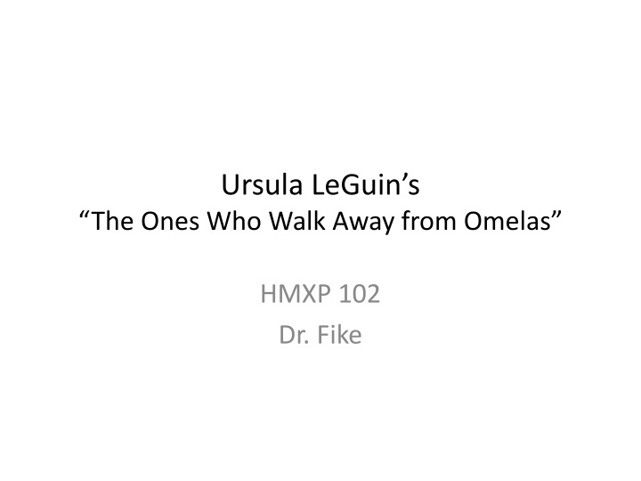 ursula leguin s