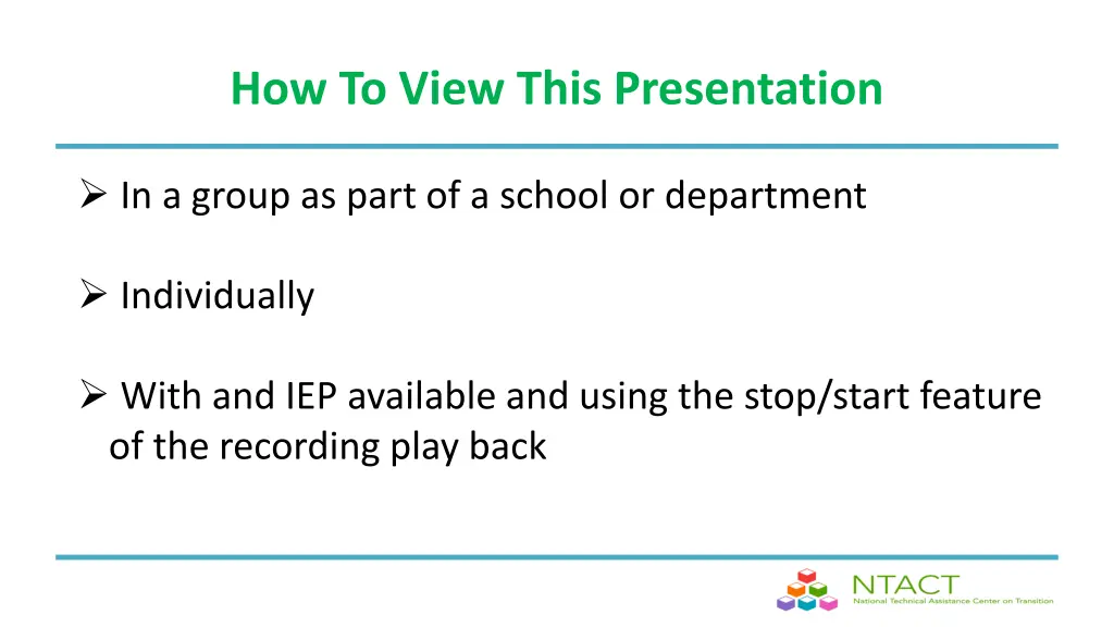 how to view this presentation