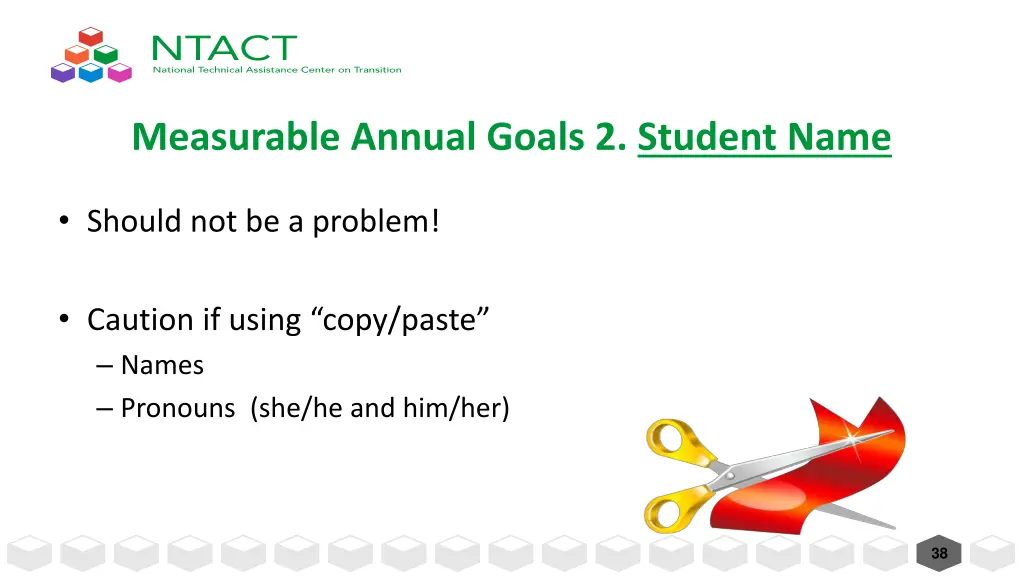 measurable annual goals 2 student name