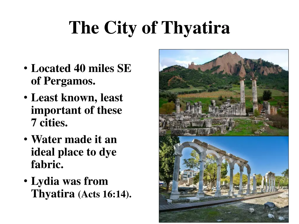 the city of thyatira