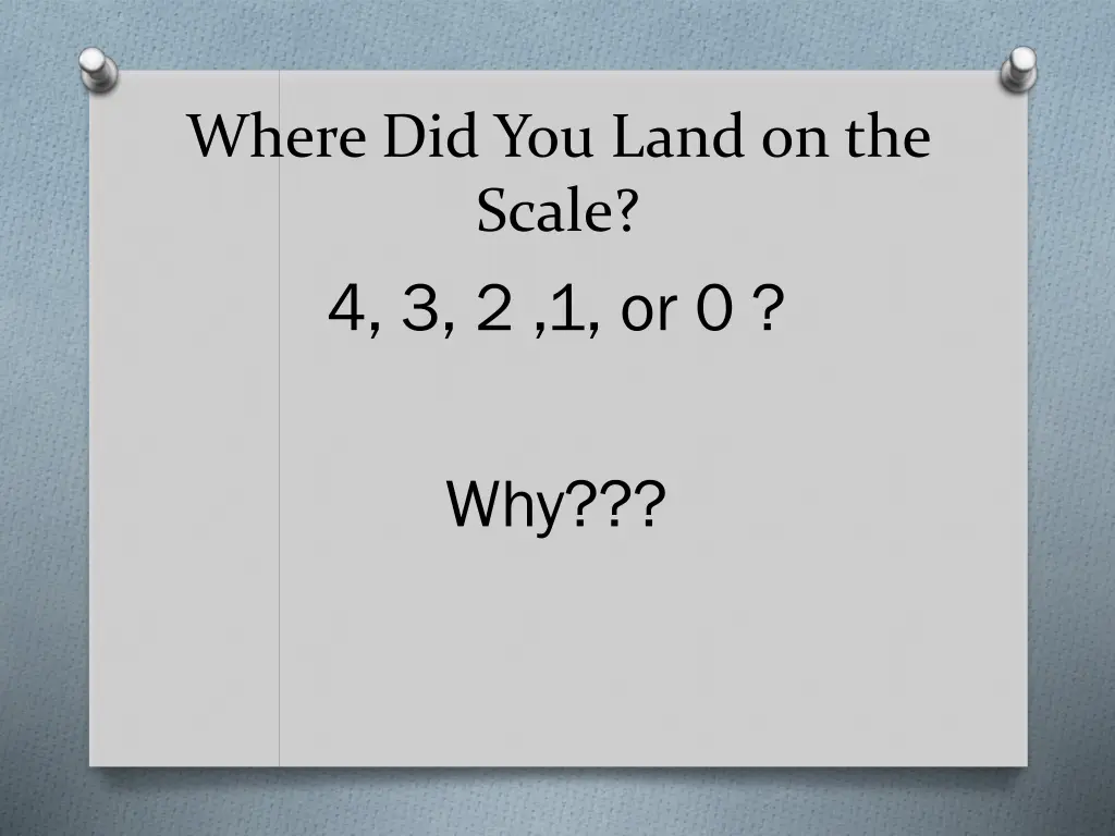 where did you land on the scale 4 3 2 1 or 0