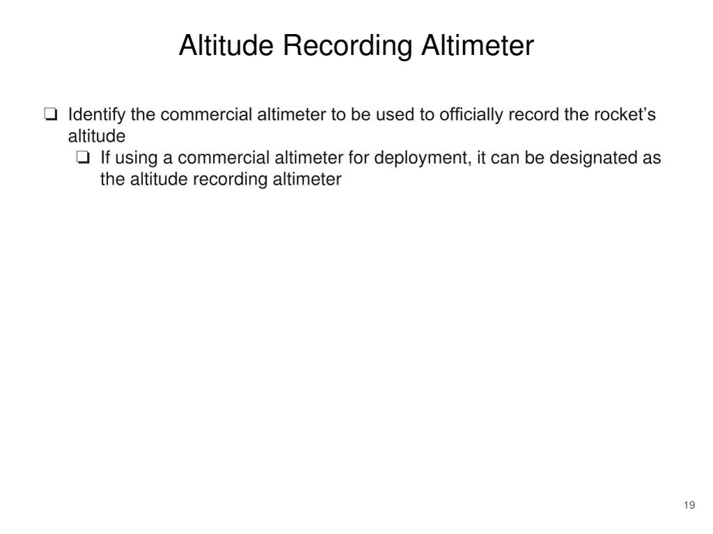 altitude recording altimeter