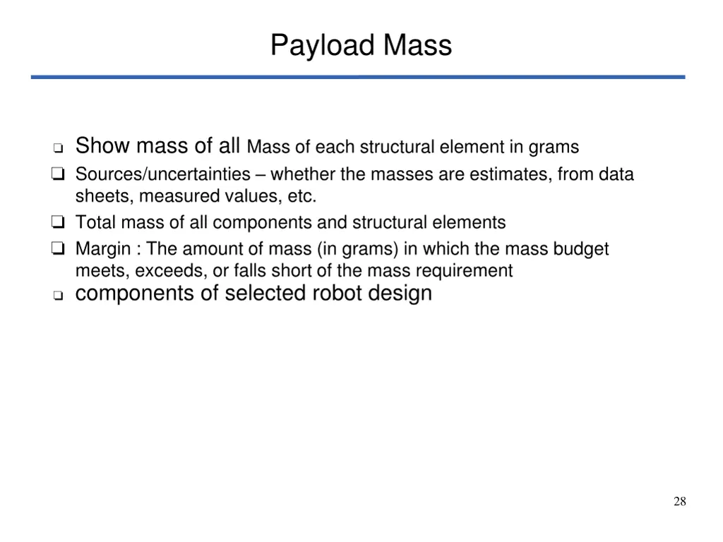 payload mass